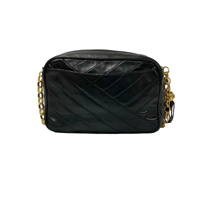 Chanel Shoulder Bag Lambskin Black Matrasse