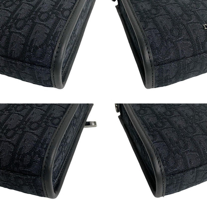 Dior Shoulder Bag Canvas, Leather Black Oblique Pattern North South Women(Unisex)