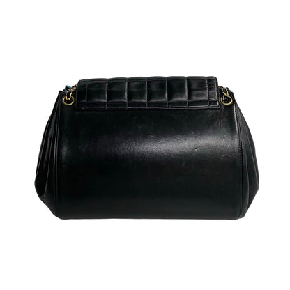 Chanel Shoulder Bag Lambskin Black 2.55 Chocolate Bar Women