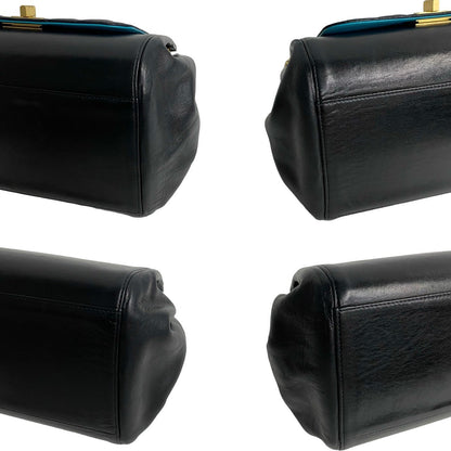 Chanel Shoulder Bag Lambskin Black 2.55 Chocolate Bar Women