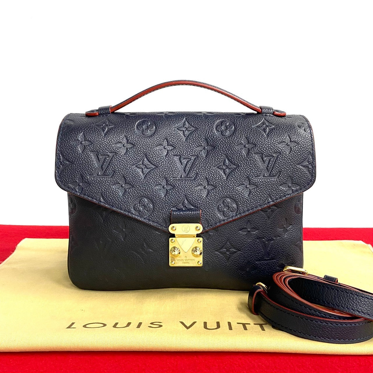 Louis Vuitton Shoulder Bag M41487 Monogram Ann Platt Navy 2-Way Handbag Monogram Ann Platt Pochette