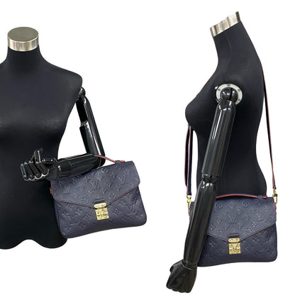 Louis Vuitton Shoulder Bag M41487 Monogram Ann Platt Navy 2-Way Handbag Monogram Ann Platt Pochette