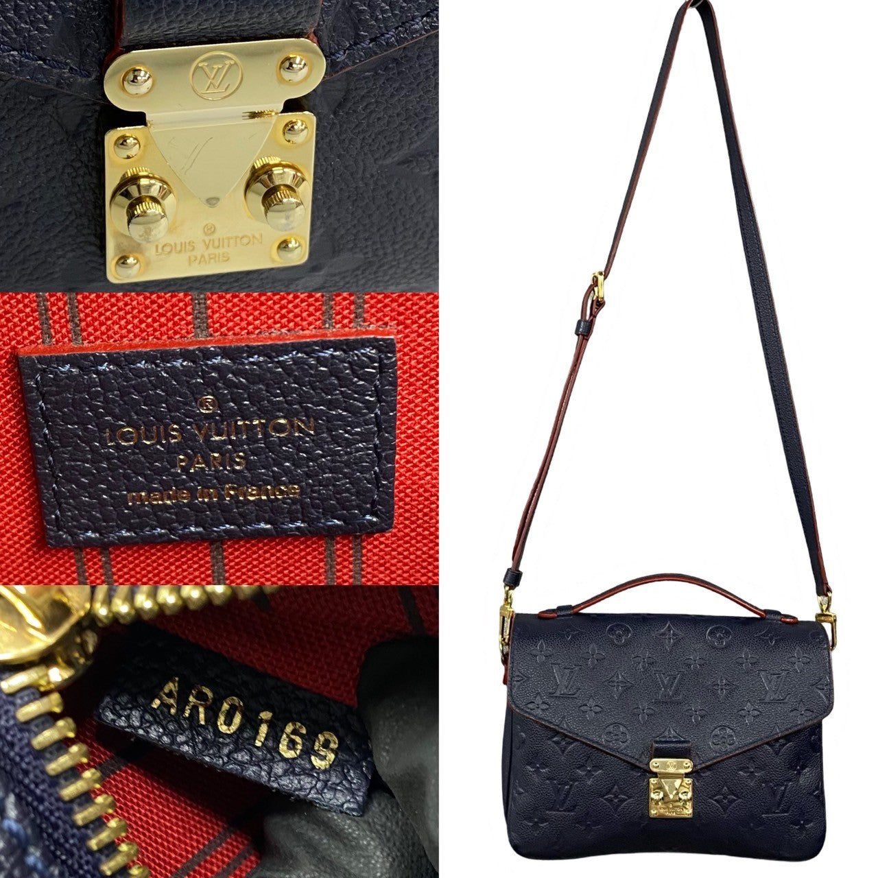 Louis Vuitton Shoulder Bag M41487 Monogram Ann Platt Navy 2-Way Handbag Monogram Ann Platt Pochette