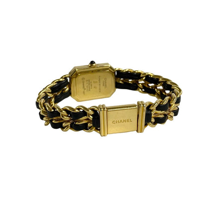 Chanel Watches Quartz Gold Plated, Leather Gold Quartz Premiere M Women L