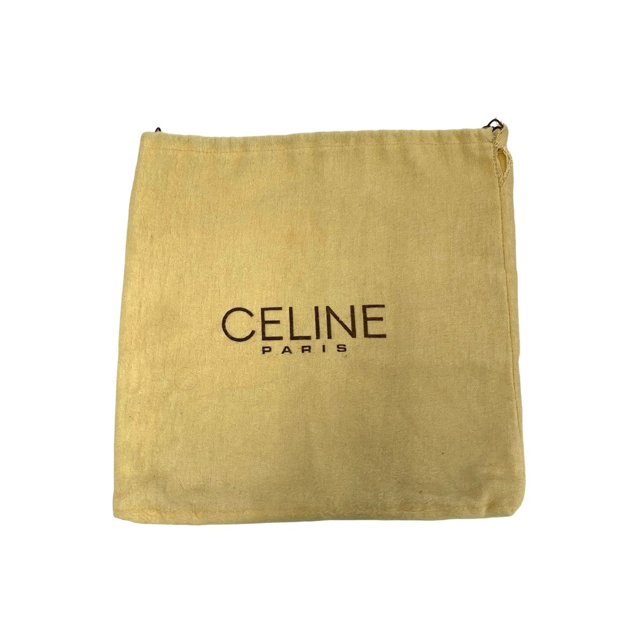 Celine Handbag Leather Navy Logo Ribbon Metal Women