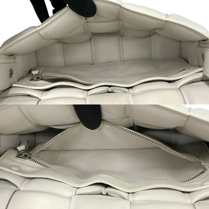 Bottegaveneta Shoulder Bag Leather White Padded Cassette Women