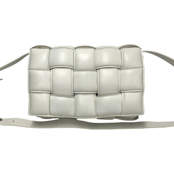 Bottegaveneta Shoulder Bag Leather White Padded Cassette Women
