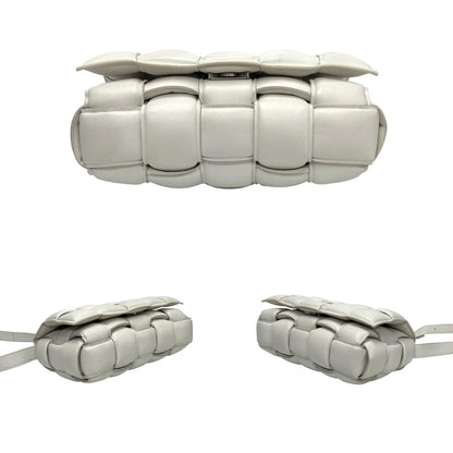 Bottegaveneta Shoulder Bag Leather White Padded Cassette Women