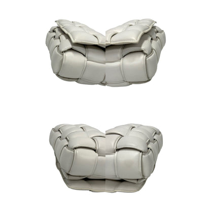 Bottegaveneta Shoulder Bag Leather White Padded Cassette Women