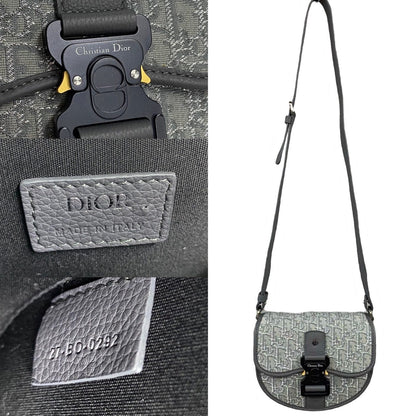 Dior Shoulder Bag Canvas Gray Oblique Gallop