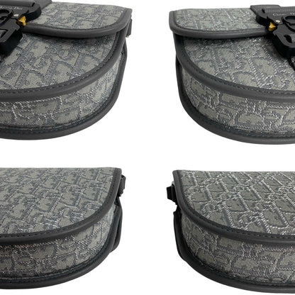 Dior Shoulder Bag Canvas Gray Oblique Gallop