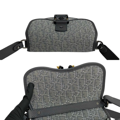 Dior Shoulder Bag Canvas Gray Oblique Gallop