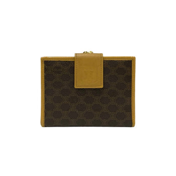 Celine Bifold Wallet Leather, Pvc Brown Macadam Blazonpattern Women(Unisex)