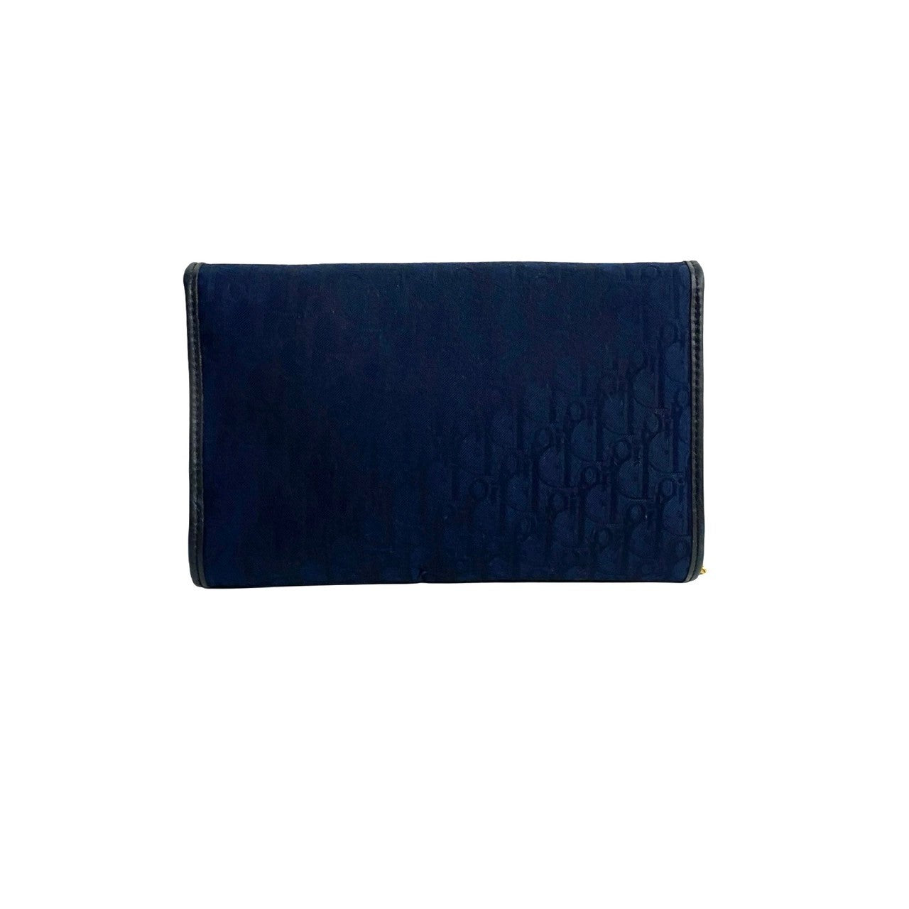 Dior Shoulder Bag Canvas, Leather Navy Trotter Pattern Women