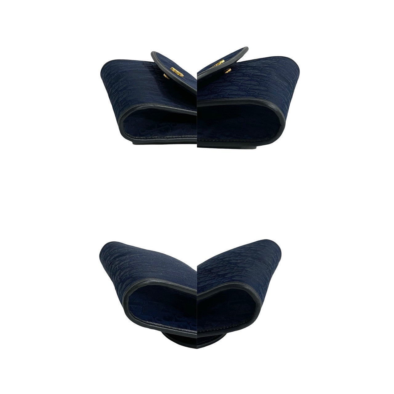 Dior Shoulder Bag Canvas, Leather Navy Trotter Pattern Women