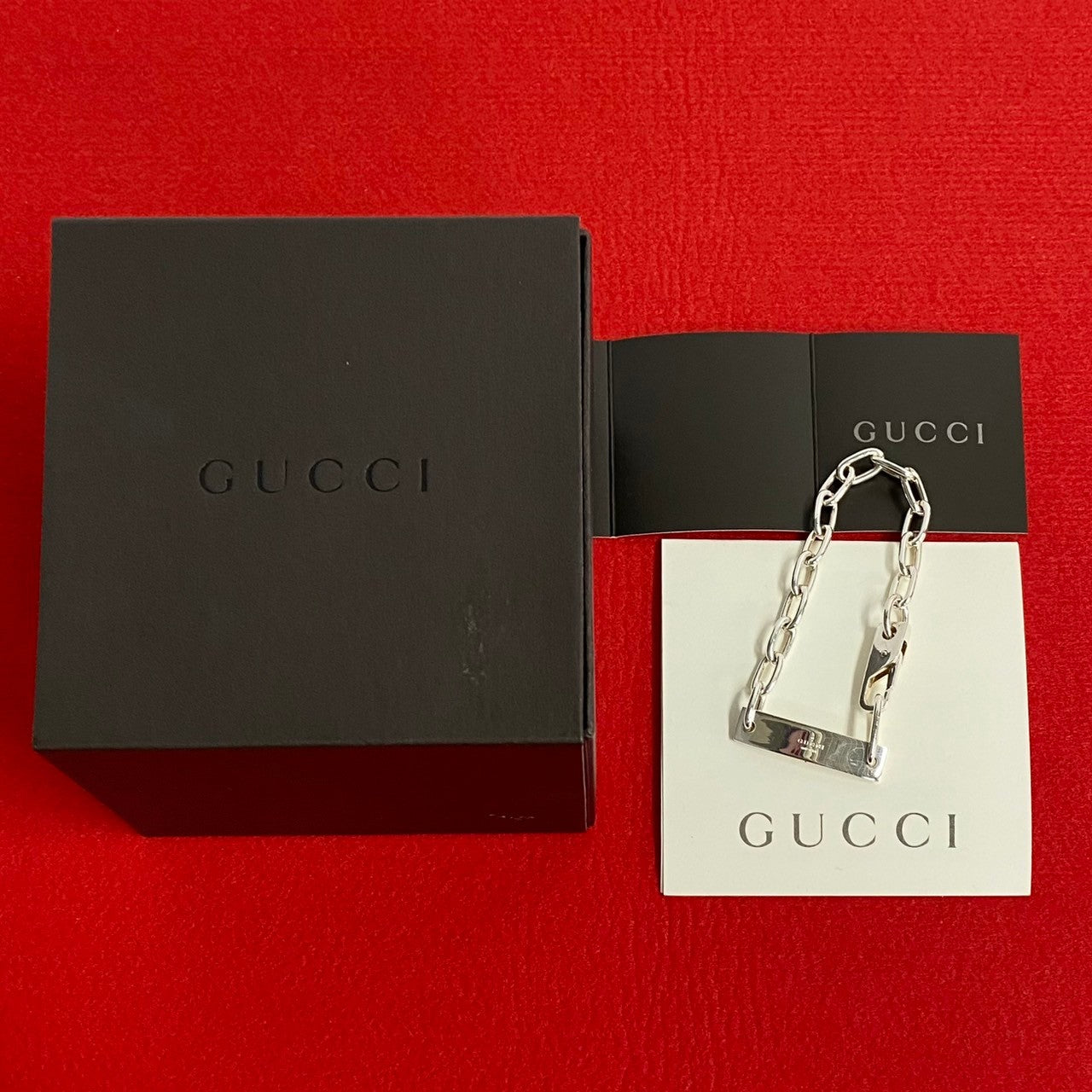 Gucci Bracelet Silver925 Silver Gucci Logo Plate Women