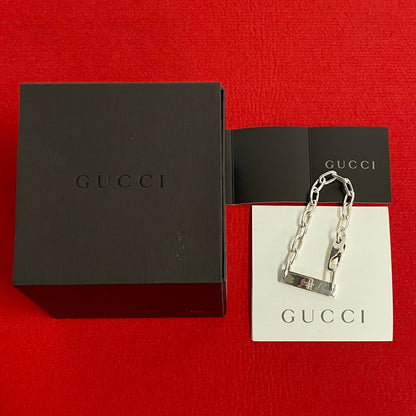 Gucci Bracelet Silver925 Silver Gucci Logo Plate Women