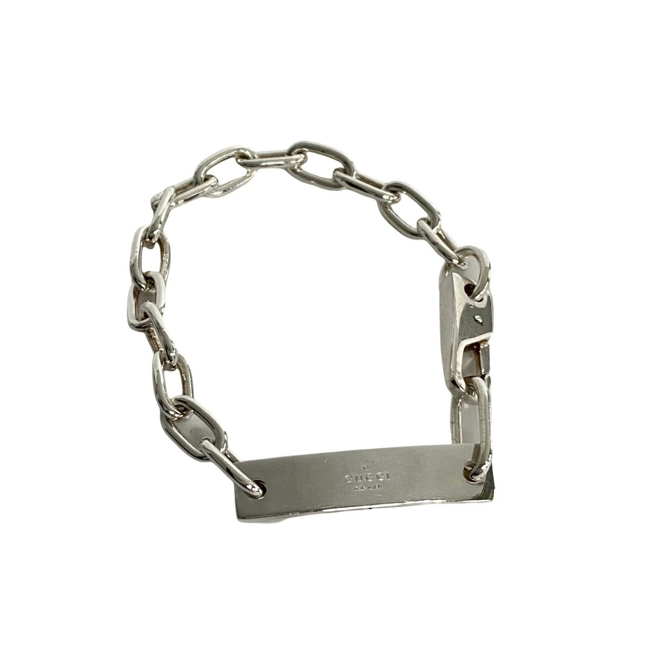 Gucci Bracelet Silver925 Silver Gucci Logo Plate Women