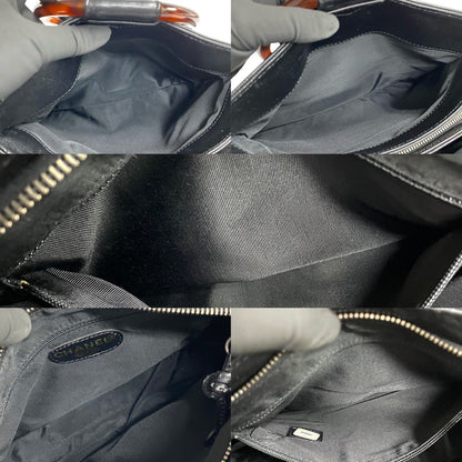 Chanel Handbag Matte Caviar Skin, Plastic Black Coco Mark Women