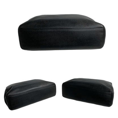 Chanel Handbag Matte Caviar Skin, Plastic Black Coco Mark Women