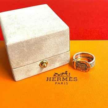 Hermes Ring Silver925, K18 Gold Silver Horseshoe Ring Women