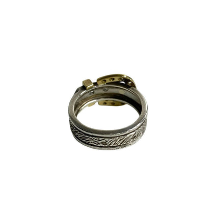 Hermes Ring Silver925, K18 Gold Silver Horseshoe Ring Women