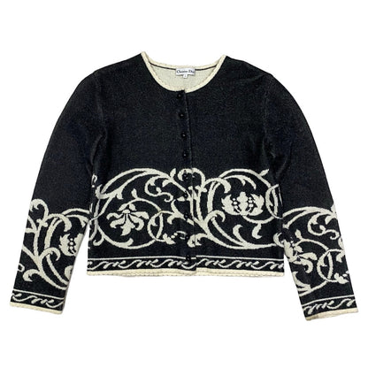 Dior Cardigan Rayon, Nylon, Acrylic, Wool Black Women L