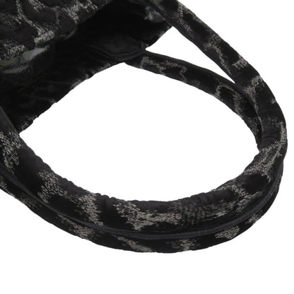 Christian Dior Tote Bag Velor Black Velour Book Tote Leopard Print Medium Tote Bag Women(Unisex)