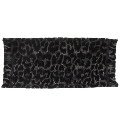 Christian Dior Tote Bag Velor Black Velour Book Tote Leopard Print Medium Tote Bag Women(Unisex)