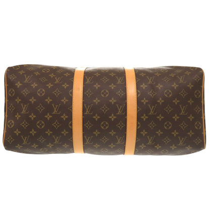 Louis Vuitton Boston Duffel Bag M41426 Monogram Canvas Brown Monogram Keepall 50 Mens