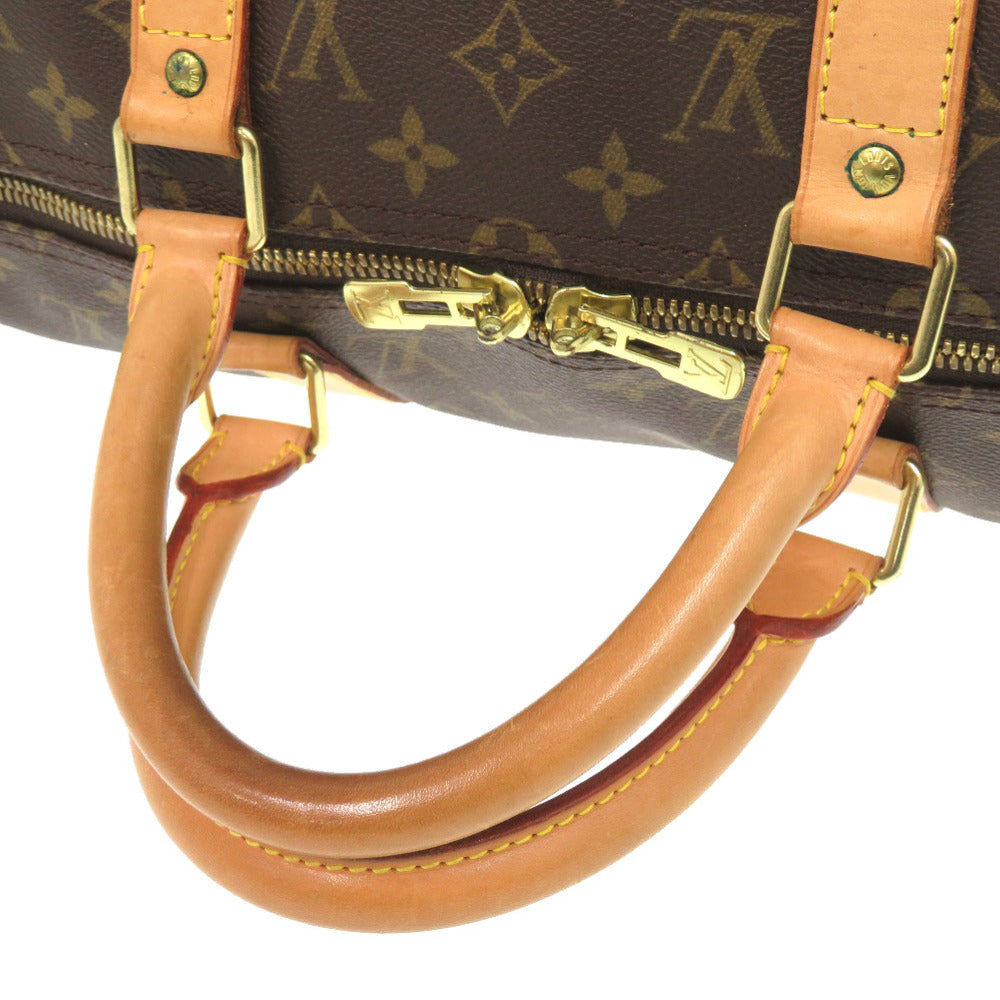 Louis Vuitton Boston Duffel Bag M41426 Monogram Canvas Brown Monogram Keepall 50 Mens