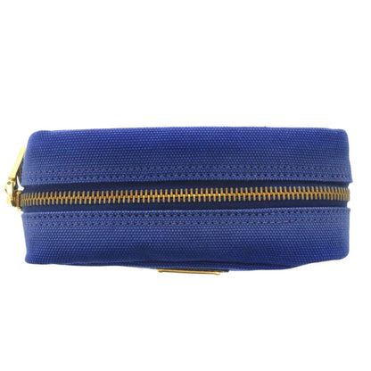 Prada Pouch 1N0175 Canvas Blue Triangle Logo Women