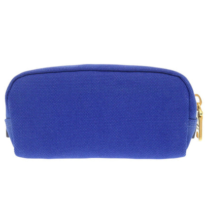 Prada Pouch 1N0175 Canvas Blue Triangle Logo Women