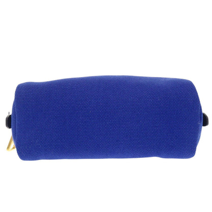 Prada Pouch 1N0175 Canvas Blue Triangle Logo Women