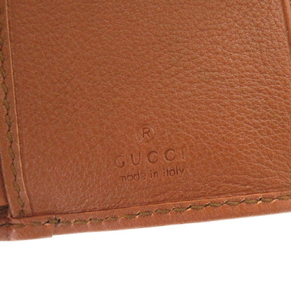 Gucci Tri-Fold Wallet 658633 Leather Brown Bamboo Medium Women