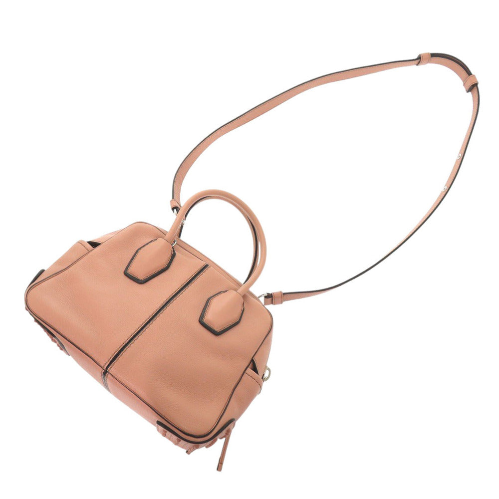 Tod'S Handbag Leather Pink Mikey Mini Bowler Women