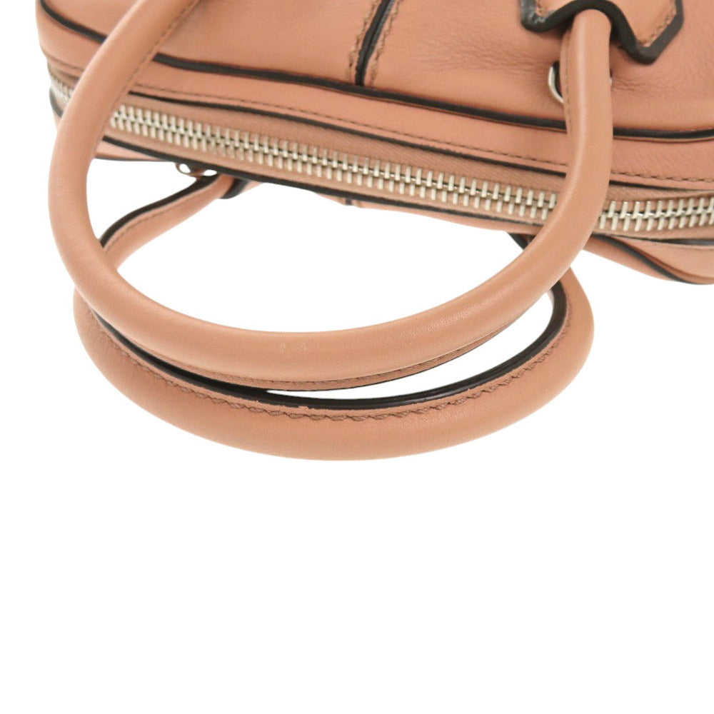 Tod'S Handbag Leather Pink Mikey Mini Bowler Women