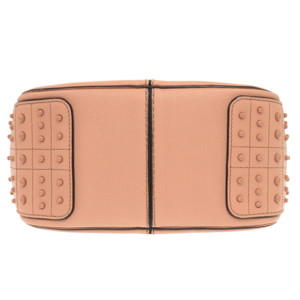 Tod'S Handbag Leather Pink Mikey Mini Bowler Women