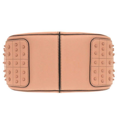 Tod'S Handbag Leather Pink Mikey Mini Bowler Women