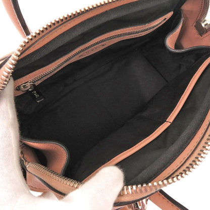 Tod'S Handbag Leather Pink Mikey Mini Bowler Women