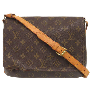 Louis Vuitton Shoulder Bag M51388 Monogram Canvas Brown Monogram Musette Tango Short Strap Women