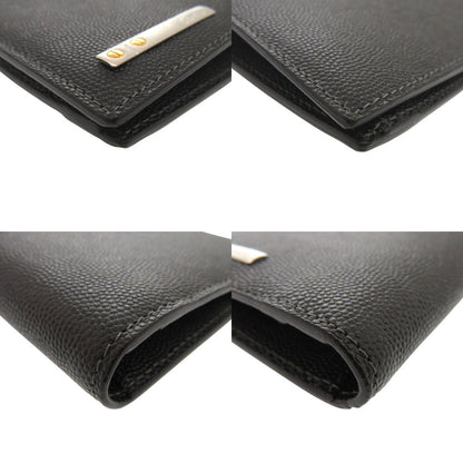 Cartier Long Wallet Purse L3000770 Leather Black Bifold Wallet Billfold Santos Mens