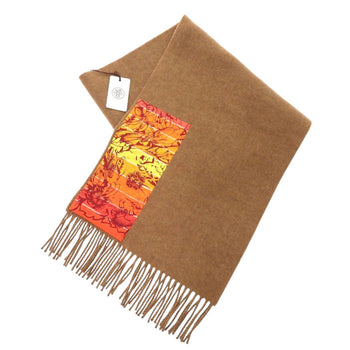 Hermes Scarf Cashmere Brown Women