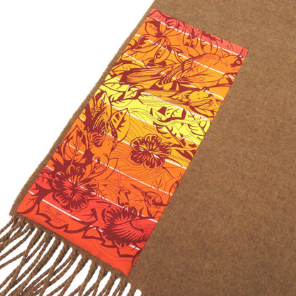 Hermes Scarf Cashmere Brown Women