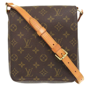 Louis Vuitton Shoulder Bag M51258 Monogram Pvc Coated Canvas, Leather Brown Strap Monogram Musette