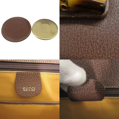Gucci Handbag 000 926 0633 Leather Brown 2Way Bamboo Women
