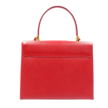 Salvatore Ferragamo Handbag Af-21 0290 Leather Red Gancini Women