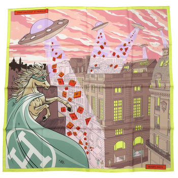 Hermes Scarf Silk Multicolor Carre90 Space Shopping Au Faubourg City And Ufopattern Space Shopping