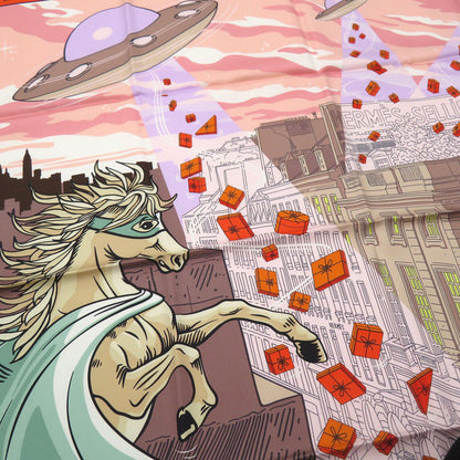 Hermes Scarf Silk Multicolor Carre90 Space Shopping Au Faubourg City And Ufopattern Space Shopping
