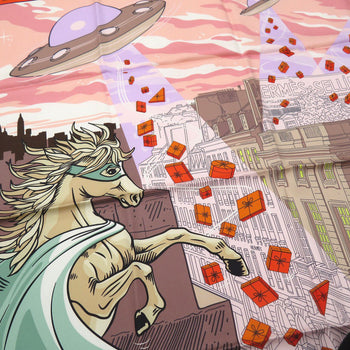 Hermes Scarf Silk Multicolor Carre90 Space Shopping Au Faubourg City And Ufopattern Space Shopping